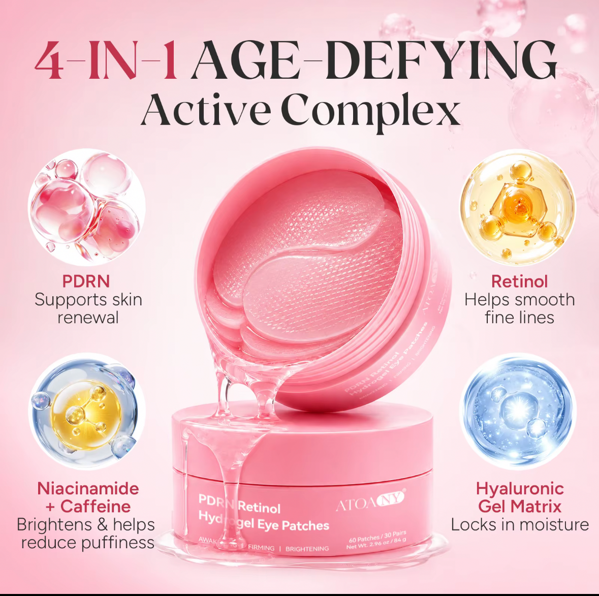 PDRN + Retinol Hydrogel Under Eye Patches